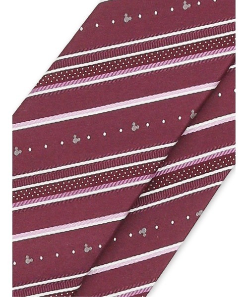 Disney（ディズニー）の「【ディズニー】シルク チェック柄 ネクタイ 8.0cm幅（ネクタイ・メンズ・ワインレッド・FREE）」の4枚目の写真