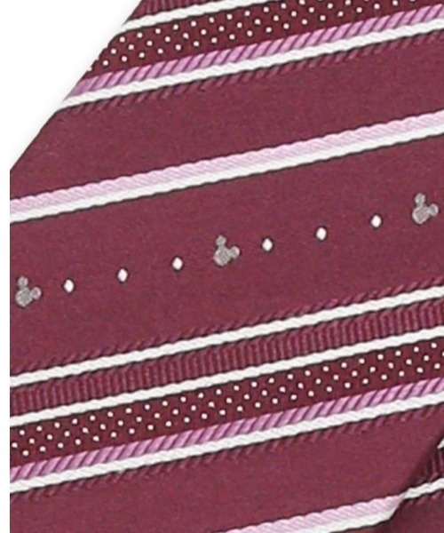 Disney（ディズニー）の「【ディズニー】シルク チェック柄 ネクタイ 8.0cm幅（ネクタイ・メンズ・ワインレッド・FREE）」の5枚目の写真