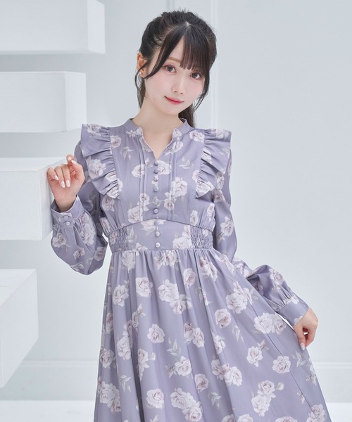 セール】original rose print one-piece（ワンピース）｜Rose Muse