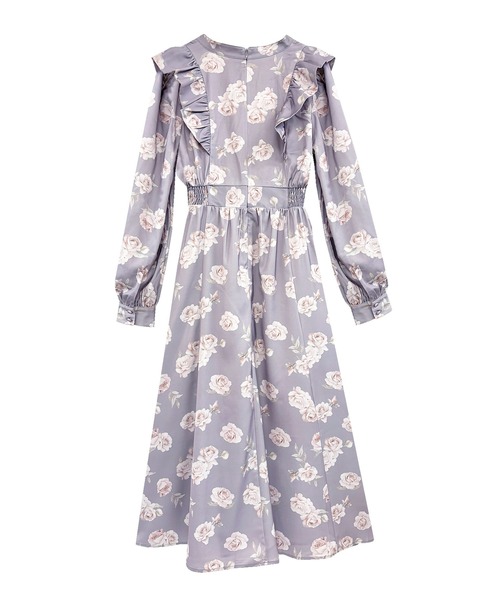 Rose Muse（ロゼミューズ）の「original rose print one-piece（ワンピース・レディース・ラベンダー・FREE）」の4枚目の写真
