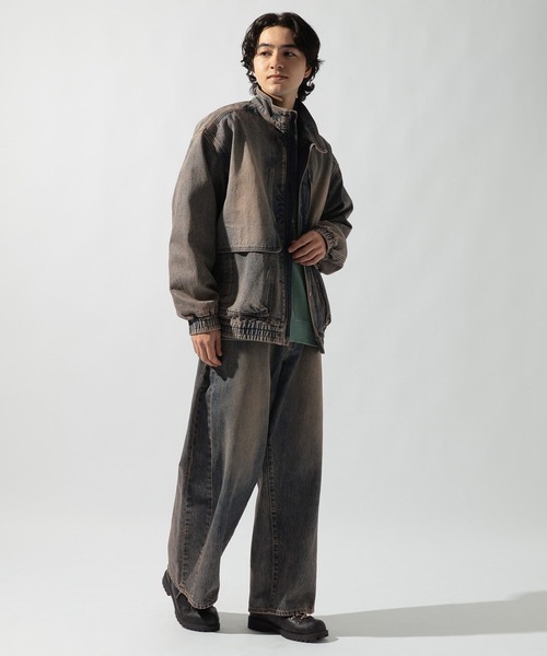 niko and...（ニコアンド）の「[niko and ...JEANS] FLY YOKE DENIM BLOUSON（ブルゾン・メンズ・チャコール/アクア・LARGE/MEDIUM）」の5枚目の写真