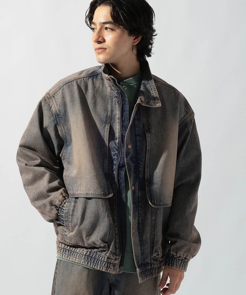 niko and...（ニコアンド）の「[niko and ...JEANS] FLY YOKE DENIM BLOUSON（ブルゾン・メンズ・チャコール/アクア・LARGE/MEDIUM）」の6枚目の写真