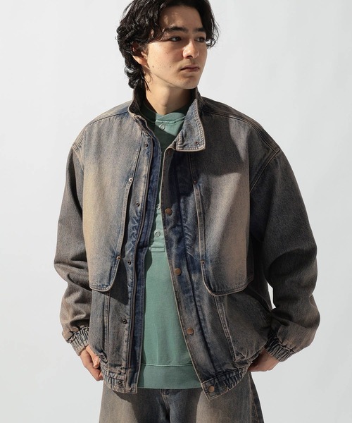 niko and...（ニコアンド）の「[niko and ...JEANS] FLY YOKE DENIM BLOUSON（ブルゾン・メンズ・チャコール/アクア・LARGE/MEDIUM）」の7枚目の写真