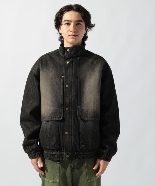 niko and...（ニコアンド）の「[niko and ...JEANS] FLY YOKE DENIM BLOUSON（ブルゾン・メンズ・チャコール/アクア・LARGE/MEDIUM）」の8枚目の写真