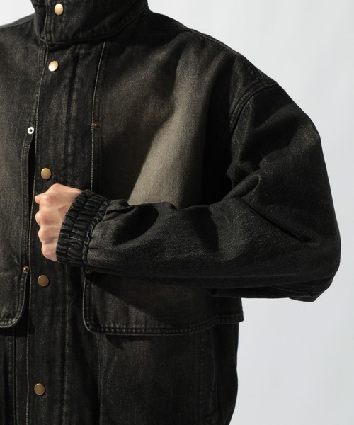niko and...（ニコアンド）の「[niko and ...JEANS] FLY YOKE DENIM BLOUSON（ブルゾン・メンズ・チャコール/アクア・LARGE/MEDIUM）」の12枚目の写真