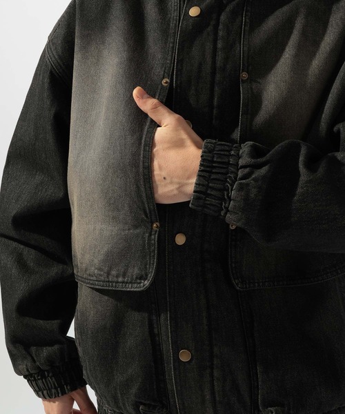niko and...（ニコアンド）の「[niko and ...JEANS] FLY YOKE DENIM BLOUSON（ブルゾン・メンズ・チャコール/アクア・LARGE/MEDIUM）」の13枚目の写真