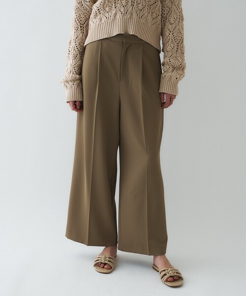 cloenc(クロエンス)の「【防花粉/セットアップ】イージータックワイドパンツ(その他パンツ・レディース・ネイビー/キャメル/グレー・01/02/03)」の3枚目の写真