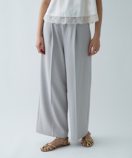 cloenc(クロエンス)の「【防花粉/セットアップ】イージータックワイドパンツ(その他パンツ・レディース・ネイビー/キャメル/グレー・01/02/03)」の1枚目の写真