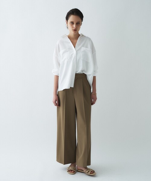 cloenc(クロエンス)の「【防花粉/セットアップ】イージータックワイドパンツ(その他パンツ・レディース・ネイビー/キャメル/グレー・01/02/03)」の9枚目の写真