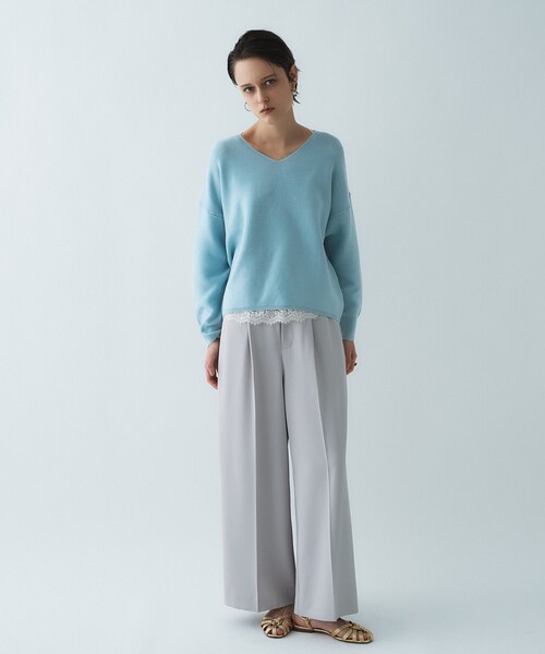 cloenc(クロエンス)の「【防花粉/セットアップ】イージータックワイドパンツ(その他パンツ・レディース・ネイビー/キャメル/グレー・01/02/03)」の13枚目の写真