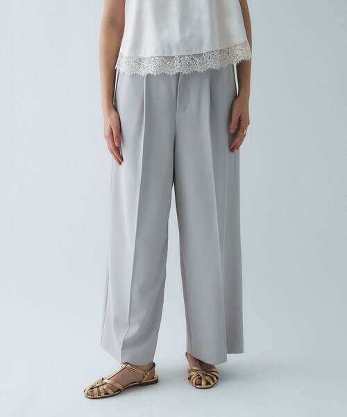 cloenc(クロエンス)の「【防花粉/セットアップ】イージータックワイドパンツ(その他パンツ・レディース・ネイビー/キャメル/グレー・01/02/03)」の14枚目の写真