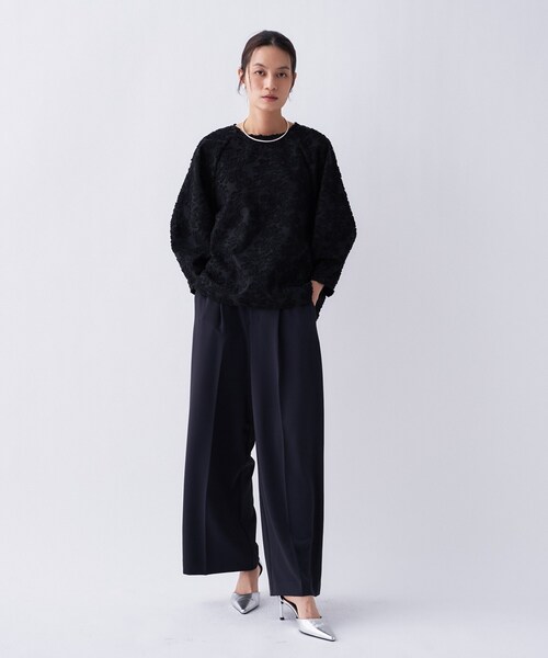 cloenc(クロエンス)の「【防花粉/セットアップ】イージータックワイドパンツ(その他パンツ・レディース・ネイビー/キャメル/グレー・01/02/03)」の17枚目の写真