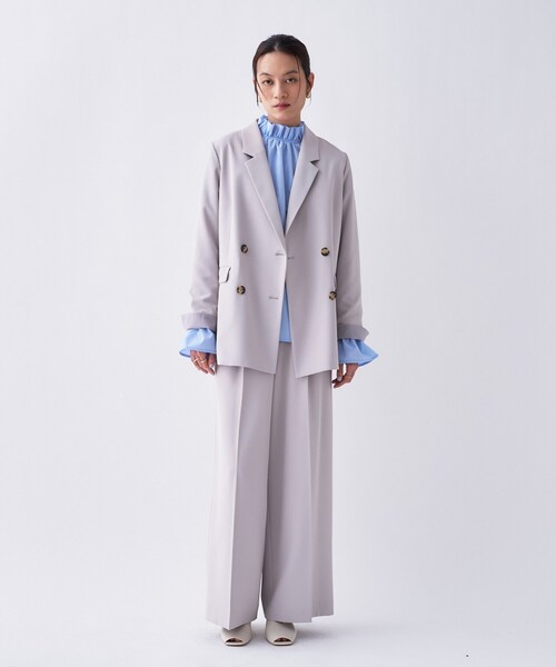 cloenc(クロエンス)の「【防花粉/セットアップ】イージータックワイドパンツ(その他パンツ・レディース・ネイビー/キャメル/グレー・01/02/03)」の22枚目の写真