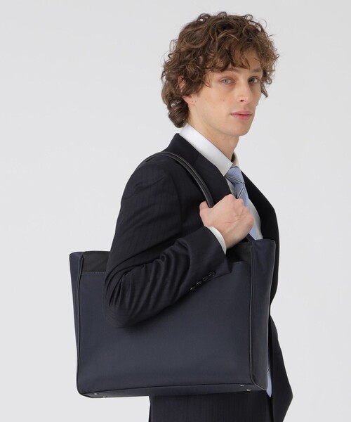 BLACK LABEL CRESTBRIDGE(ブラックレーベル・クレストブリッジ)の「ナイロンコンビカルゼシャドークレストブリッジチェックビジネストートバッグ(トートバッグ・メンズ・ネイビー/ブラック・FREE)」の9枚目の写真