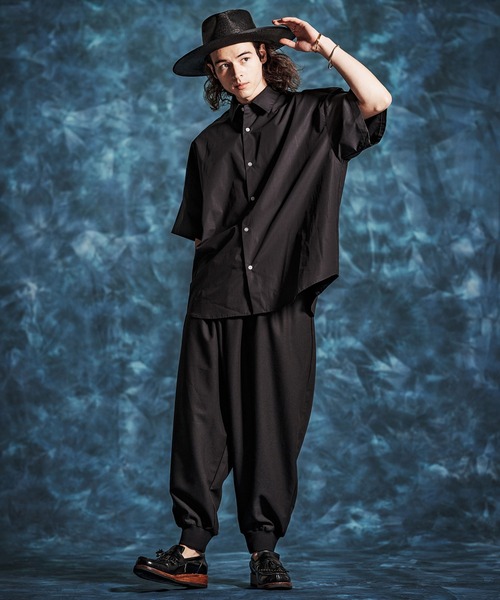 Jih Nunc（ジーヌンク）の「mhs2496- スーピマコットンオーバーサイズシャツ(JIH-R1144)（ポロシャツ・メンズ・ラベンダー/ホワイト/オリーブ/ブラック・L/M/S）」の6枚目の写真
