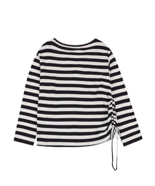 ORDINARY HOLIDAY（オーディナリー ホリデー）の「LACE-UP STRIPE PULLOVER [WHITE]（ニット/セーター・レディース・その他・FREE）」の4枚目の写真