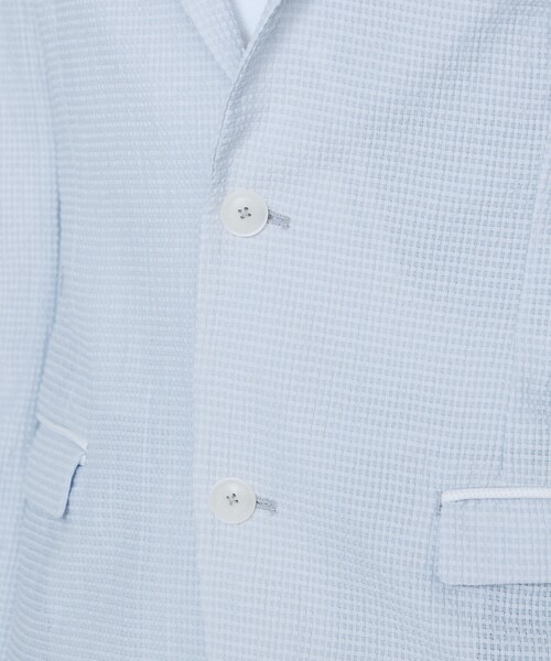 5351 POUR LES HOMMES(ゴーサンゴーイチプールオム)の「【セットアップ対応】ワッシャー メッシュ ジャケット(テーラードジャケット・メンズ・チャコールグレー/ライトグレー/ブラック・48/46/44/50)」の13枚目の写真