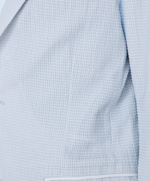 5351 POUR LES HOMMES(ゴーサンゴーイチプールオム)の「【セットアップ対応】ワッシャー メッシュ ジャケット(テーラードジャケット・メンズ・チャコールグレー/ライトグレー/ブラック・48/46/44/50)」の15枚目の写真