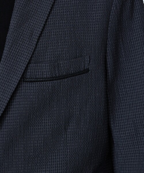 5351 POUR LES HOMMES(ゴーサンゴーイチプールオム)の「【セットアップ対応】ワッシャー メッシュ ジャケット(テーラードジャケット・メンズ・チャコールグレー/ライトグレー/ブラック・48/46/44/50)」の4枚目の写真