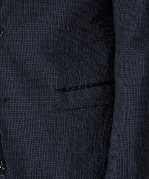 5351 POUR LES HOMMES(ゴーサンゴーイチプールオム)の「【セットアップ対応】ワッシャー メッシュ ジャケット(テーラードジャケット・メンズ・チャコールグレー/ライトグレー/ブラック・48/46/44/50)」の5枚目の写真