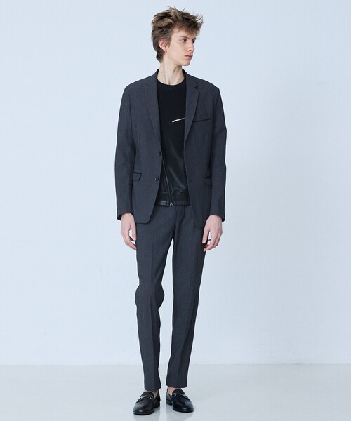 5351 POUR LES HOMMES(ゴーサンゴーイチプールオム)の「【セットアップ対応】ワッシャー メッシュ ジャケット(テーラードジャケット・メンズ・チャコールグレー/ライトグレー/ブラック・48/46/44/50)」の7枚目の写真