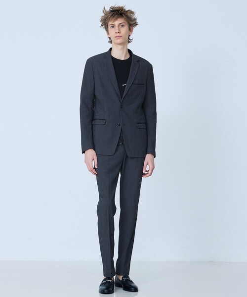 5351 POUR LES HOMMES(ゴーサンゴーイチプールオム)の「【セットアップ対応】ワッシャー メッシュ ジャケット(テーラードジャケット・メンズ・チャコールグレー/ライトグレー/ブラック・48/46/44/50)」の10枚目の写真