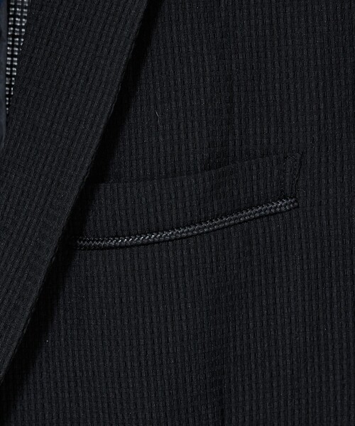 5351 POUR LES HOMMES(ゴーサンゴーイチプールオム)の「【セットアップ対応】ワッシャー メッシュ ジャケット(テーラードジャケット・メンズ・チャコールグレー/ライトグレー/ブラック・48/46/44/50)」の13枚目の写真
