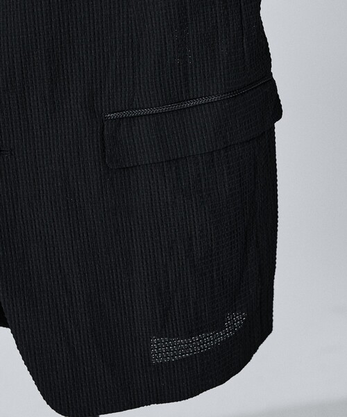 5351 POUR LES HOMMES(ゴーサンゴーイチプールオム)の「【セットアップ対応】ワッシャー メッシュ ジャケット(テーラードジャケット・メンズ・チャコールグレー/ライトグレー/ブラック・48/46/44/50)」の14枚目の写真