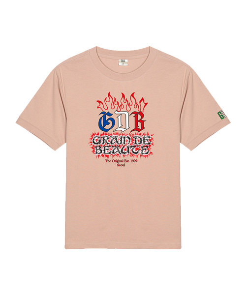 GRAIN DE BEAUTE（グランデボーテ）の「ORIGINAL 1992 T-SHIRT 02 [INDY PINK]（Tシャツ/カットソー・レディース・ピンク・M/S/XL/L）」の2枚目の写真