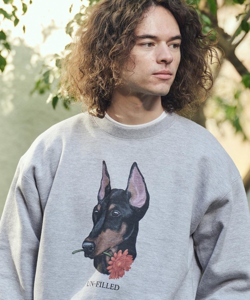 msw1839- REAL GERBERA DOG CN SWEAT スウェット（ドーベルマン）(SDUF-2602DBM)