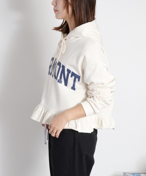 cepo（セポ）の「裏毛フリルパーカー（パーカー・レディース・ネイビー/グレー/オフホワイト・M）」の16枚目の写真