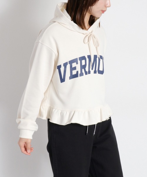 cepo（セポ）の「裏毛フリルパーカー（パーカー・レディース・ネイビー/グレー/オフホワイト・M）」の14枚目の写真