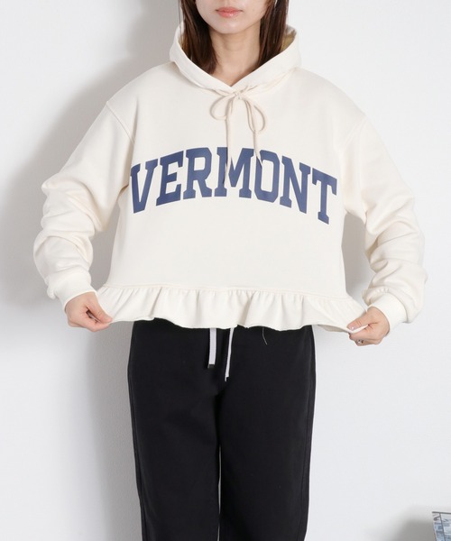 cepo（セポ）の「裏毛フリルパーカー（パーカー・レディース・ネイビー/グレー/オフホワイト・M）」の17枚目の写真