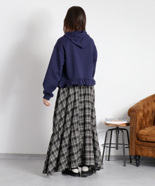 cepo（セポ）の「裏毛フリルパーカー（パーカー・レディース・ネイビー/グレー/オフホワイト・M）」の21枚目の写真