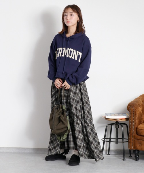 cepo（セポ）の「裏毛フリルパーカー（パーカー・レディース・ネイビー/グレー/オフホワイト・M）」の18枚目の写真