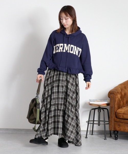 cepo（セポ）の「裏毛フリルパーカー（パーカー・レディース・ネイビー/グレー/オフホワイト・M）」の19枚目の写真