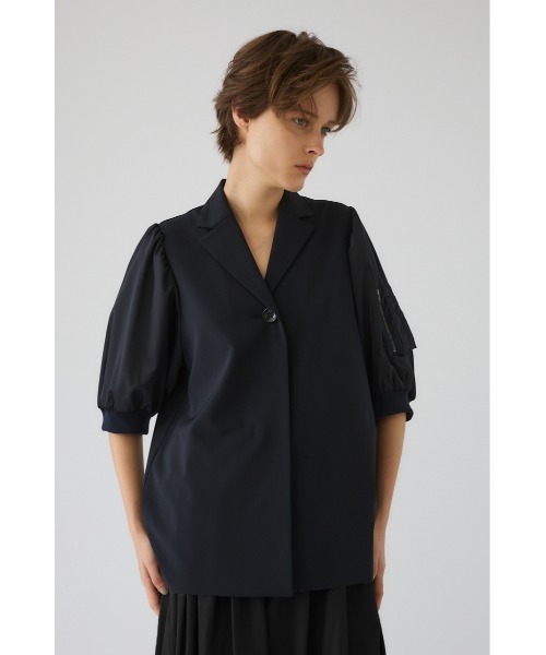 RIM.ARK(リムアーク)の「MA-1 sleeve SH エムエーワン スリーブ シャツ(シャツ/ブラウス・レディース・ブラック/ダークネイビー・FREE)」の12枚目の写真