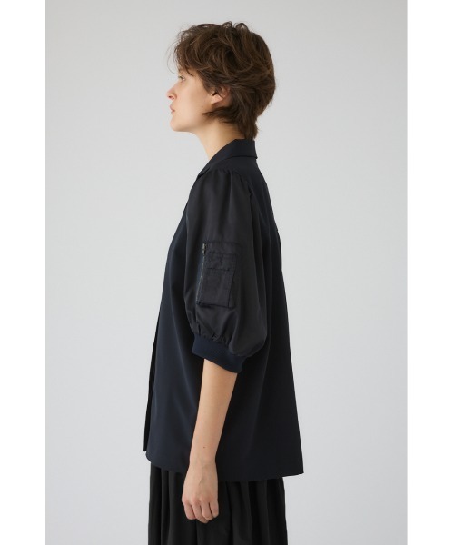 RIM.ARK(リムアーク)の「MA-1 sleeve SH エムエーワン スリーブ シャツ(シャツ/ブラウス・レディース・ブラック/ダークネイビー・FREE)」の10枚目の写真