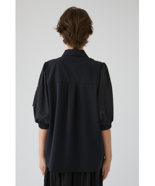 RIM.ARK(リムアーク)の「MA-1 sleeve SH エムエーワン スリーブ シャツ(シャツ/ブラウス・レディース・ブラック/ダークネイビー・FREE)」の9枚目の写真