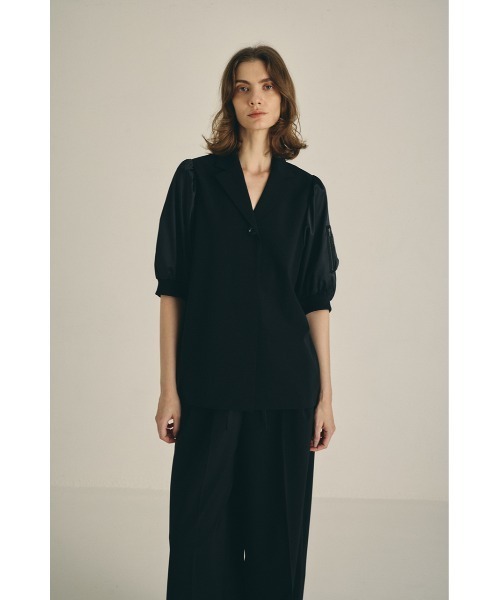 RIM.ARK(リムアーク)の「MA-1 sleeve SH エムエーワン スリーブ シャツ(シャツ/ブラウス・レディース・ブラック/ダークネイビー・FREE)」の18枚目の写真