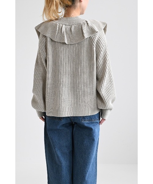 HEART MARKET(ハートマーケット)の「ビッグフリルニットプルオーバー(ニット/セーター・レディース・ナチュラル/イエロー/サックスブルー・FREE)」の15枚目の写真