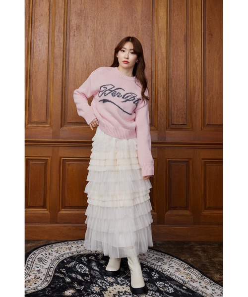 Her lip to(ハーリップトゥー)の「Loved one Tulle Skirt(スカート・レディース・モーブ系/ブラック/ホワイト系・M/S)」の1枚目の写真