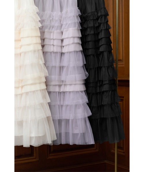 Her lip to(ハーリップトゥー)の「Loved one Tulle Skirt(スカート・レディース・モーブ系/ブラック/ホワイト系・M/S)」の12枚目の写真