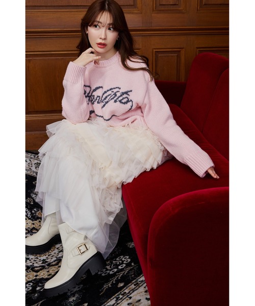 Her lip to(ハーリップトゥー)の「Loved one Tulle Skirt(スカート・レディース・モーブ系/ブラック/ホワイト系・M/S)」の7枚目の写真