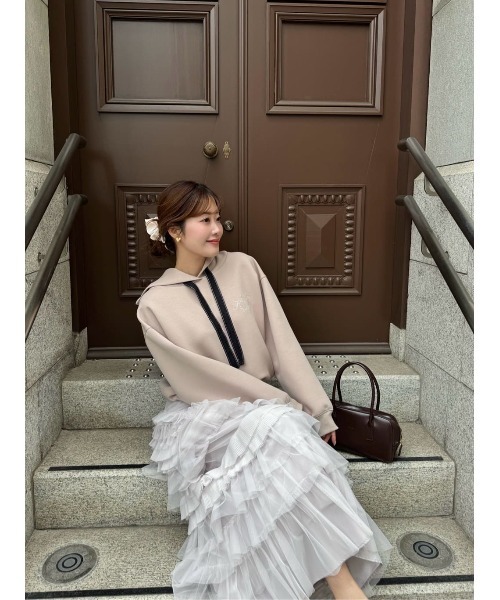 Her lip to(ハーリップトゥー)の「Loved one Tulle Skirt(スカート・レディース・モーブ系/ブラック/ホワイト系・M/S)」の21枚目の写真