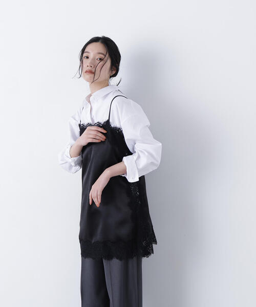 新品‼️N. Natural Beauty Basic*サテンレースキャミソール サテンレースキャミソール | N. Natural Beauty Basic*（エヌ
