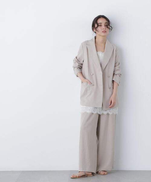 N.（N. Natural Beauty Basic）（エヌエヌナチュラルビューティーベーシック）の「サテンレースキャミソール（キャミソール・レディース・ベージュ/ブラック/オフホワイト・ﾌﾘ-）」の12枚目の写真