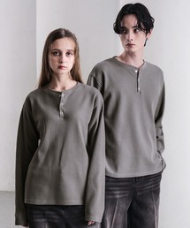 CLEL（クレイル）の「【CLEL】Functionary Thermal Henley Neck T-Shirt / ファンクショナリー サーマルヘンリーネックTシャツ(ロンT)（Tシャツ/カットソー）」