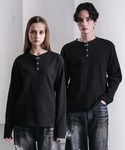 CLEL（クレイル）の「【CLEL】Functionary Thermal Henley Neck T-Shirt / ファンクショナリー サーマルヘンリーネックTシャツ(ロンT)（Tシャツ/カットソー・M）」