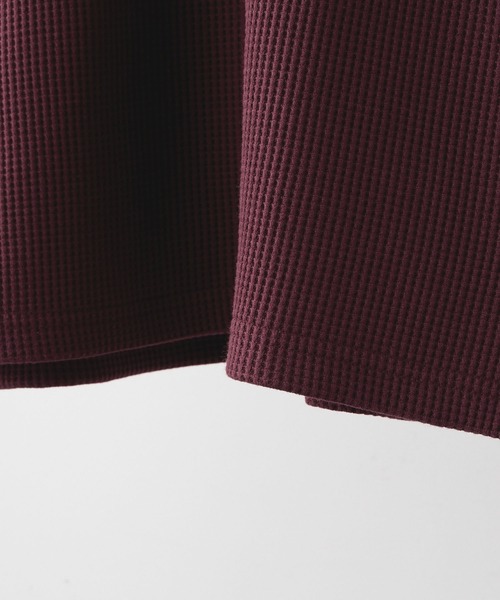 CLEL(クレイル)の「【CLEL】Functionary Thermal Henley Neck T-Shirt / ファンクショナリー サーマルヘンリーネックTシャツ(ロンT)(抗菌防臭/吸水速乾)(Tシャツ/カットソー・メンズ・ワイン/グレイッシュベージュ/杢グレー/ネイビー/ブラック/ダークブラウン/グレー系1/グレー系・S/M/L/XS)」の13枚目の写真
